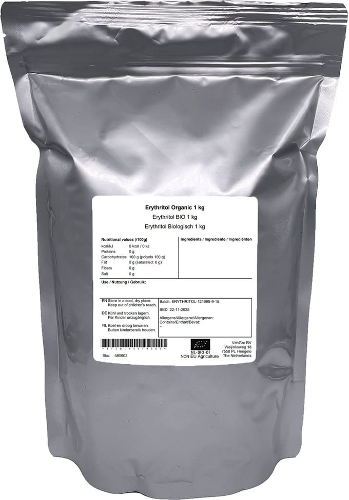 Erythritol Strooisuiker - 1 Kg - Holyflavours