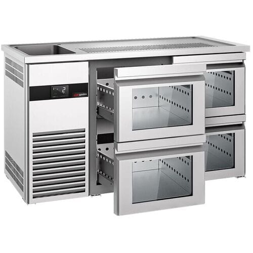 GGM Gastro Bierkoeling PREMIUM - 1550x700mm - 4 laden zilver