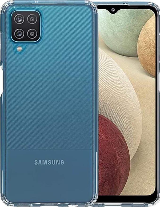 Hoesje geschikt voor Samsung Galaxy A12 - Back Cover Case ShockGuard Transparant