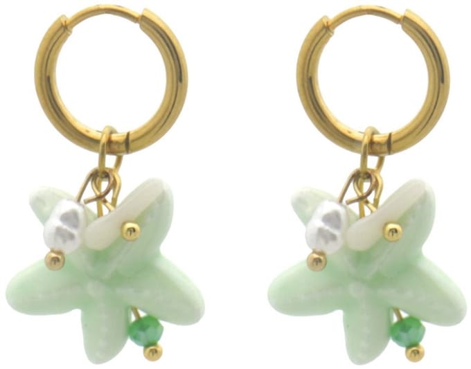 Dames Oorbellen – Zeester Design – RVS – Elegant & Stijlvol – 3x1.5cm