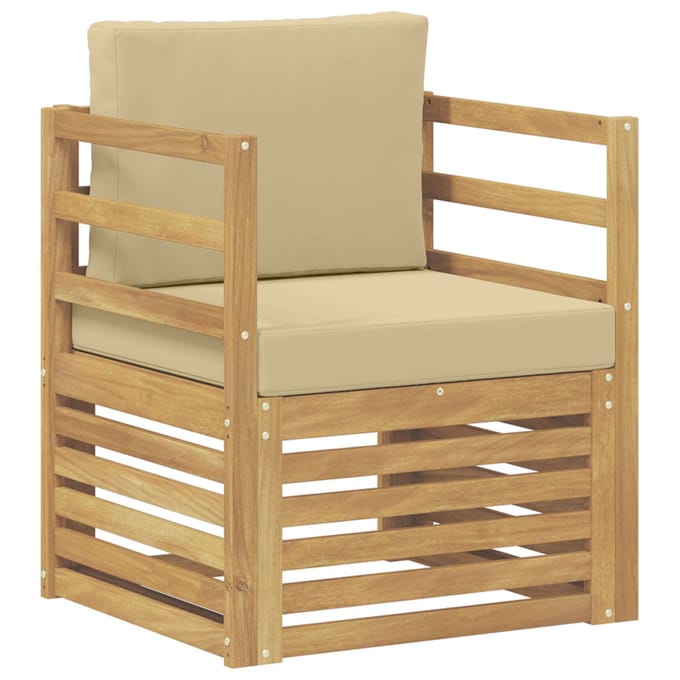 vidaXL - Buiten - bank - set - Polyester - Wit