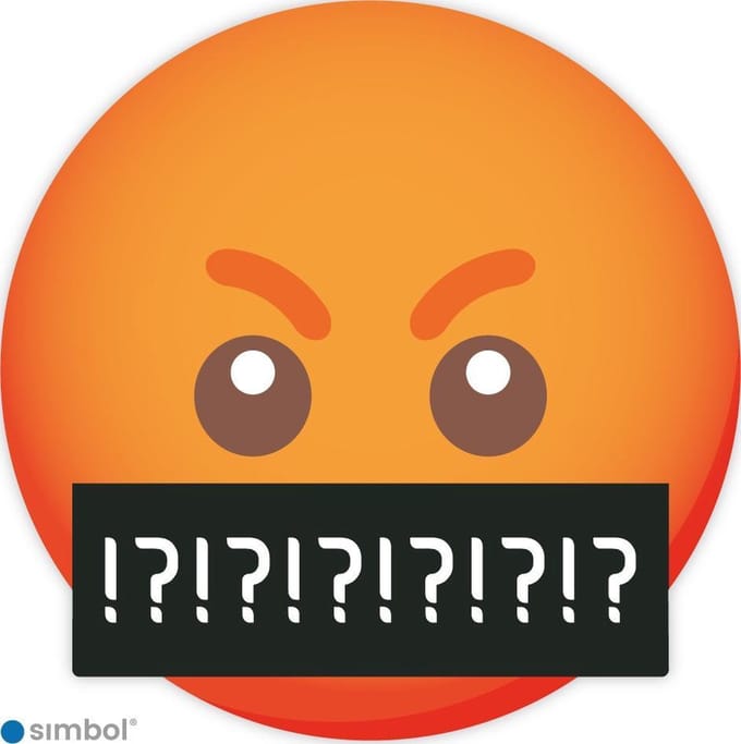 Simbol Boze Smiley Sticker - Emoticon voor Kliko & Container - Duurzame kwaliteit
