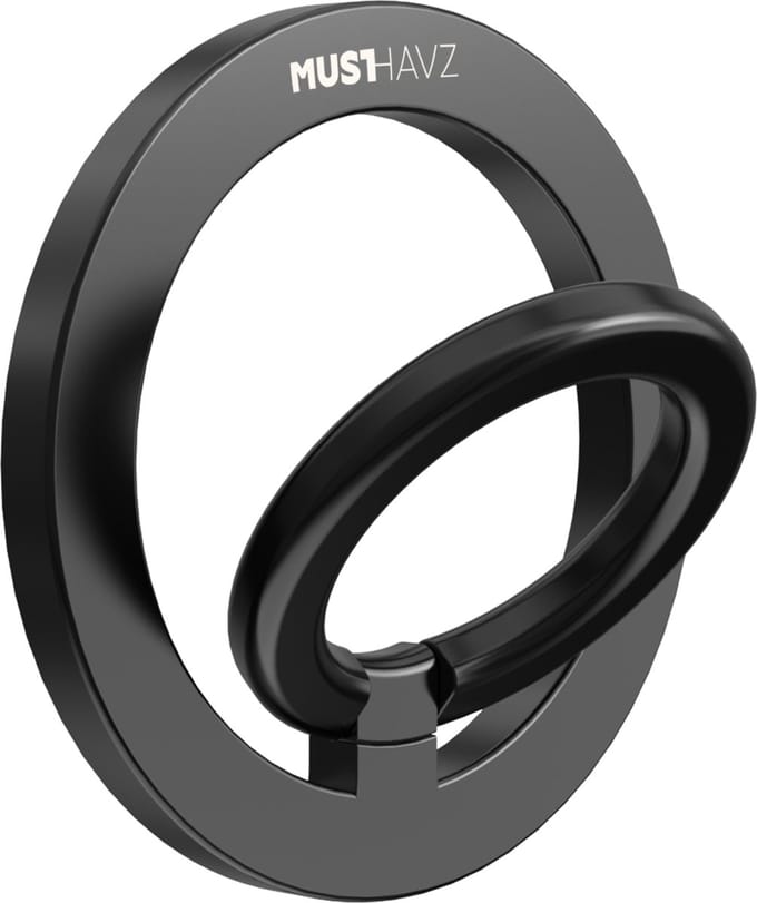 Musthavz MagLoop Ring Stand MagSafe – Magnetische Telefoon Ringhouder & Standaard – Titanium Black – Compatibel met MagSafe