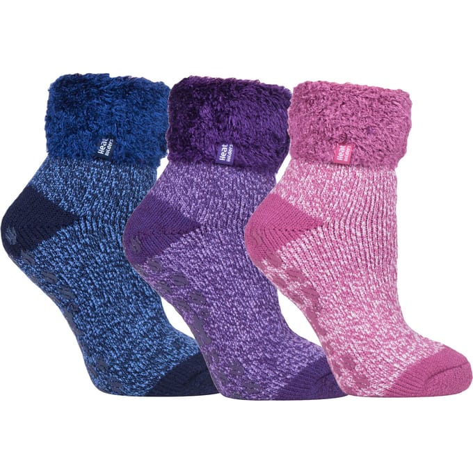 Heat Holders - Set van 3 gevoerde antislipsokken voor dames - Pack 4