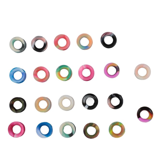 11 Paar 10mm Siliconen Oorpluggen Stretchkit Gemengde Kleuren Zachte Flexibele Oortunnel beige