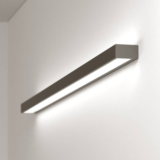 MCJ LED wandlamp Mera, breedte 120cm, zwart, 4000K
