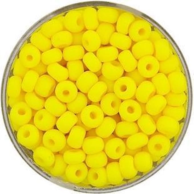 9384-054 Rocailles geel mat 4.5mm