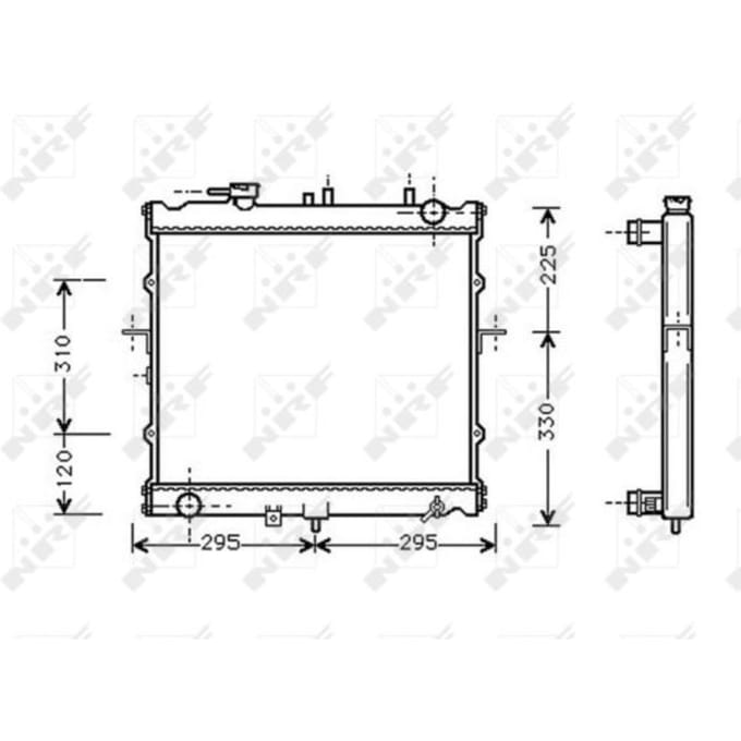 Radiator, motorkoeling NRF 53831