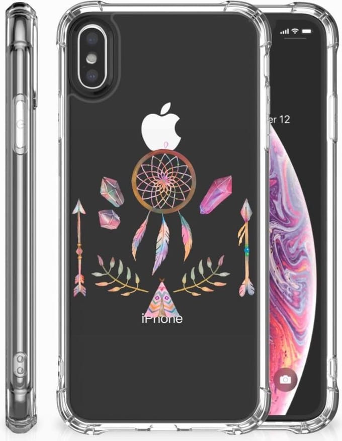 Apple iPhone Xs Max Stevig Bumper Hoesje Boho Dreamcatcher