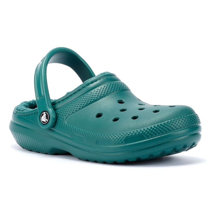 Crocs Classic gevoerde damesklompen Emerald