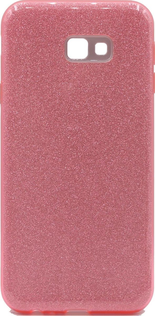 HB Hoesje Geschikt voor Samsung Galaxy J4 Plus - Glitter Back Cover - Roze
