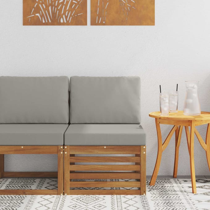 vidaXL - Buiten - Midden - Sofa - Massief - Acacia - Hout - Naturel