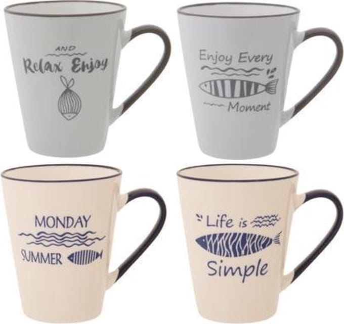Cosy & Trendy Pesci Beker 30cl D8,7xh10,5cm 4 Types