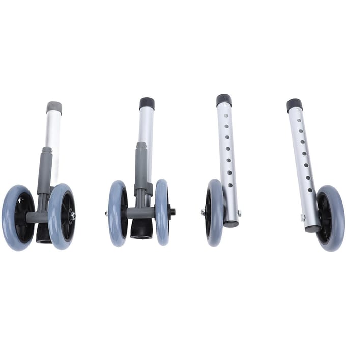 Loopwielen Vervangingsonderdelen Wielen met Rem Set Mobiliteitshulpmiddel Apparatuur voor Ouderen gray