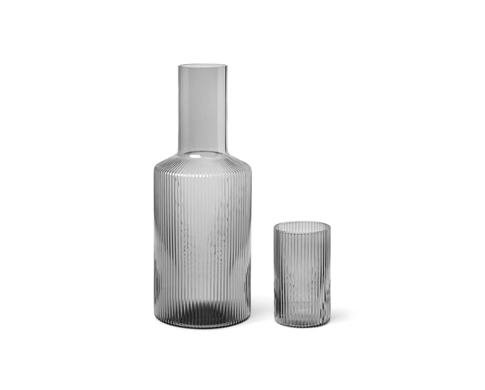 Ferm Living Rippeldeksel - smoked grey