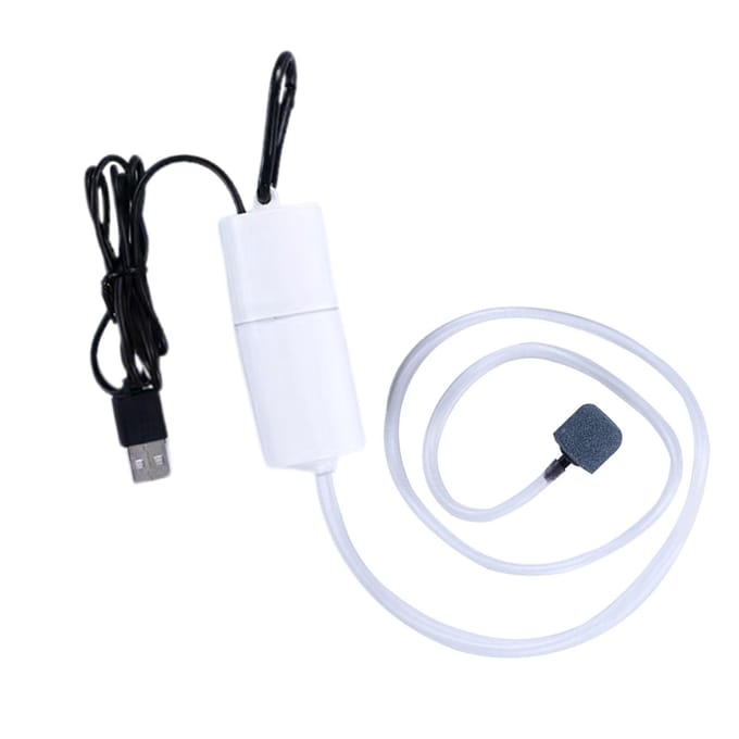Vis     Pomp Huishoudelijk Stil   USB Zuurstofpomp Buiten Vissen Aquarium Pompen white