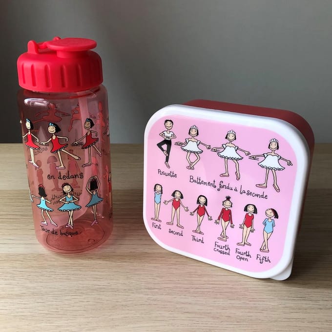 Ballet drinkfles / drinkbeker met large snackbox - Tyrrell Katz