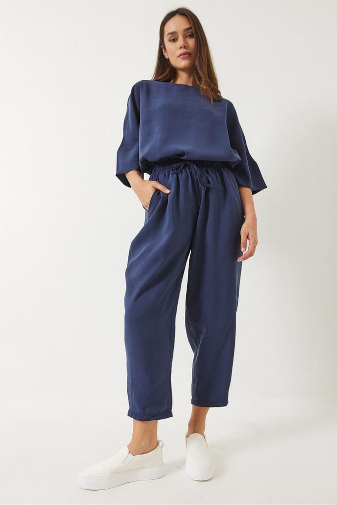 Overmaatse Bootlijn Polyester Twee-delige Set