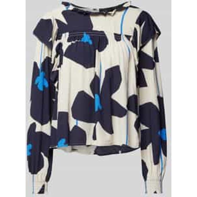 Relaxed fit blouse met ballonmouwen
