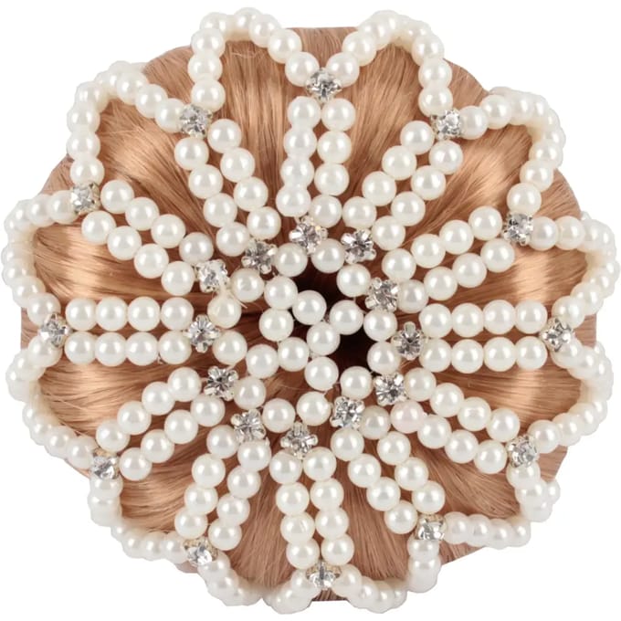 Horka Knotnet Deluxe Parels En Strassteentjes Polyester Wit