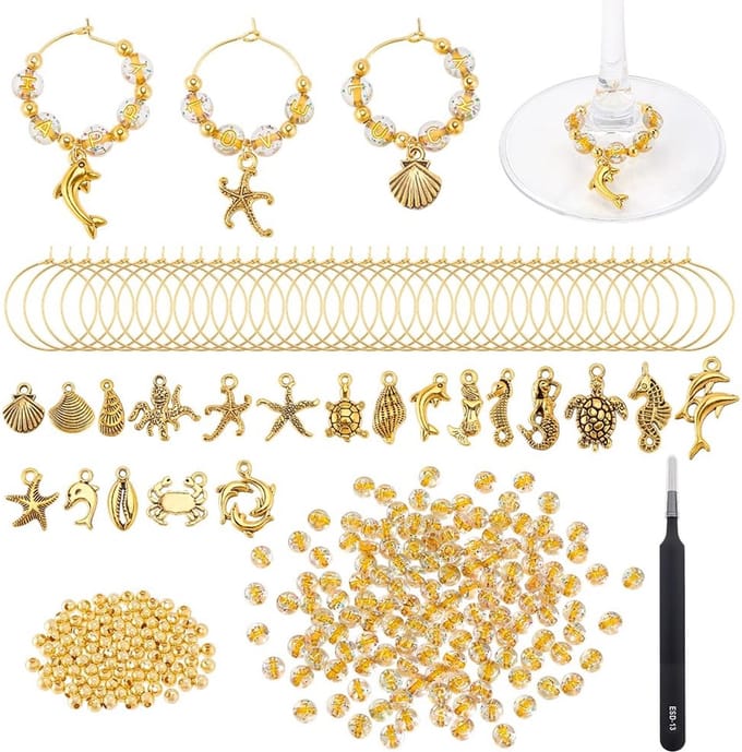 Dailygoods - 60 Sets Wijnglas Bedels voor Drank Identificatie