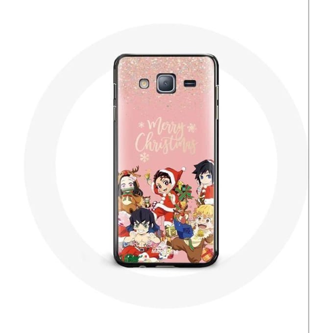Coque pour Samsung Galaxy J3 2016 Demon slayer merry christmas affiche Anime Manga