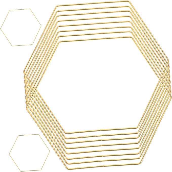 Droomvanger Hoepels - Creatieve Frames - DIY Decoraties Maken - Duurzaam Ijzer - 10 Stuks - Goud