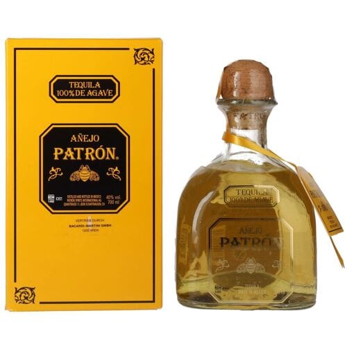 Patrón Tequila Añejo 40% Vol. 0,7l in geschenkverpakking