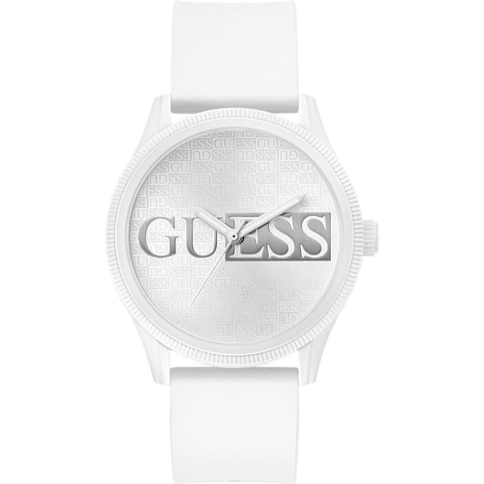 Guess Reputation GW0780G1 Horloge - Siliconen - Wit - Ø 45 mm