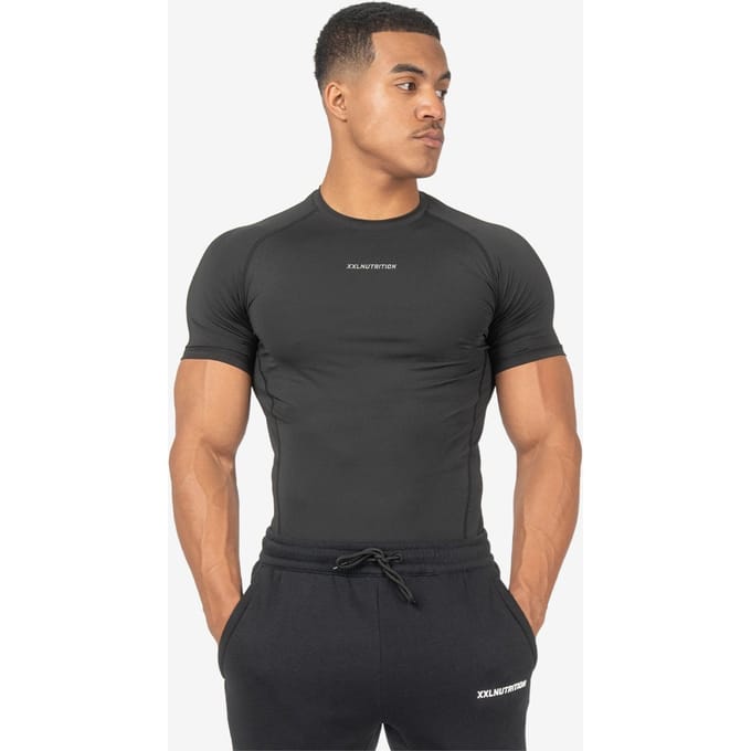 XXL Sportswear Compression T-Shirt - Black Zwart S