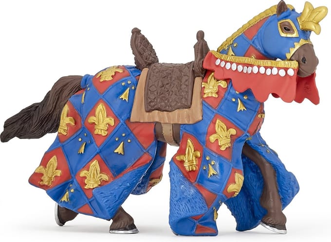 Papo History Blauw Paard Fleur De Lys 39787