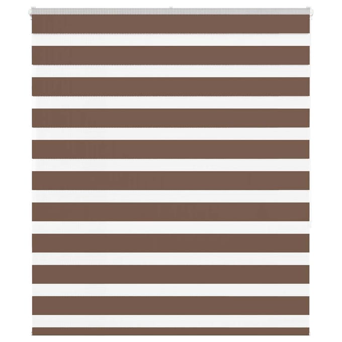 vidaXL Zebra rolgordijn 120x150 cm stofbreedte 115,9cm polyester bruin