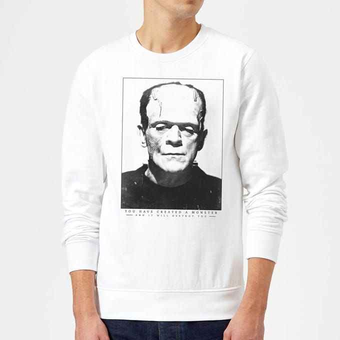 Universal Monsters Frankenstein Portrait Trui - Wit - M
