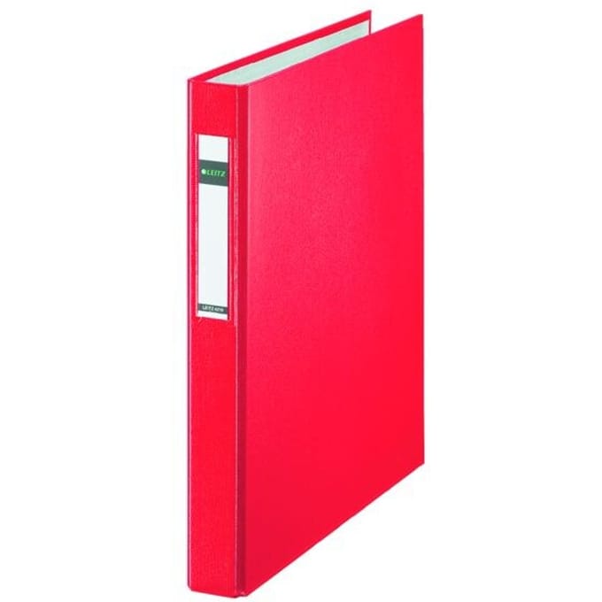 LEITZ® ringmap, A4, 2-voudig ringmechanisme, rugbreedte 40 mm, rood
