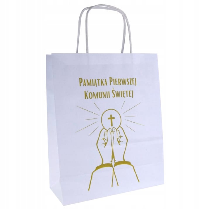 Papieren Communie Tas A5 IHS Goud 18x8x22 cm