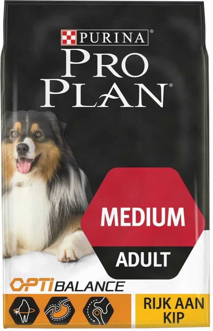 Pro Plan Dog Adult Medium Breed Kip - Hondenvoer - 4 x 3 kg