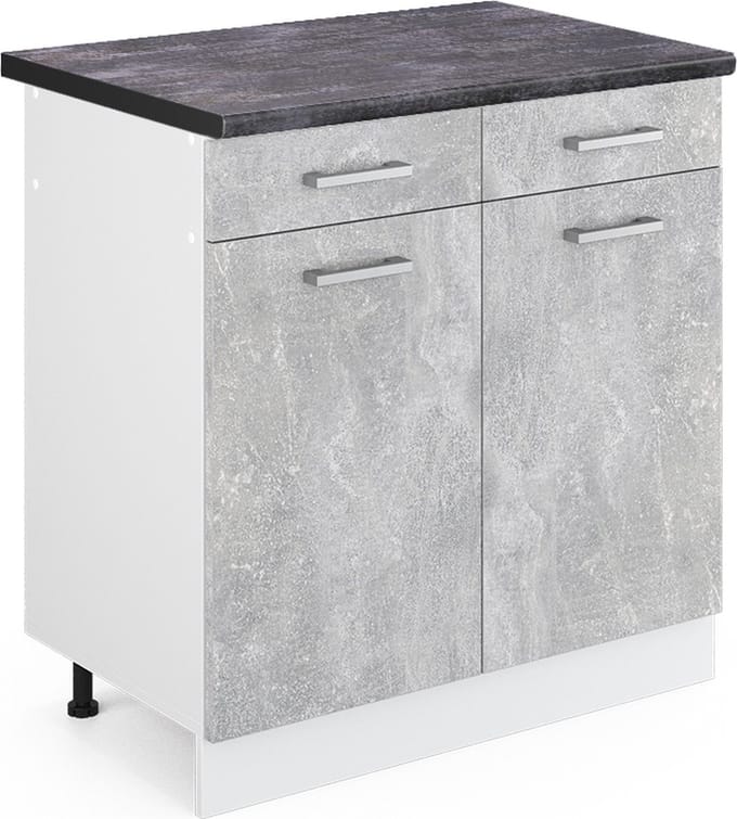 Vicco R-Line Keukenonderkast – 80 cm, WB Antraciet Beton