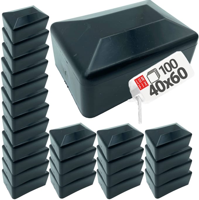 LUN FIX - Buiskap - 40x60 mm - Square - 100 pieces - Zwart