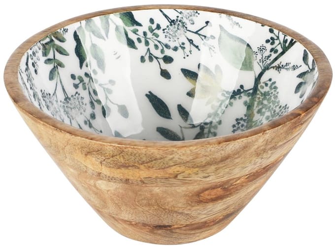 Dekoratief | Bowl 'Twigs Around', hout/email, 20x20x10cm | A258031