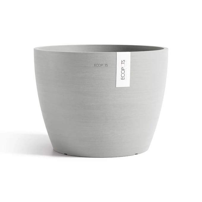 Pot stockholm 40cm wit/grijs