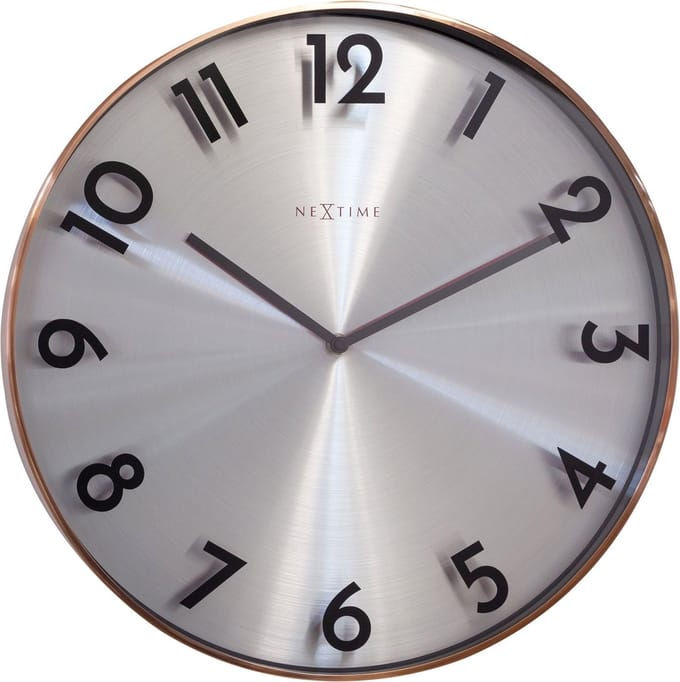 Metalen wandklok - 40cm -Stille klok - Metaal - NeXtime Reflection