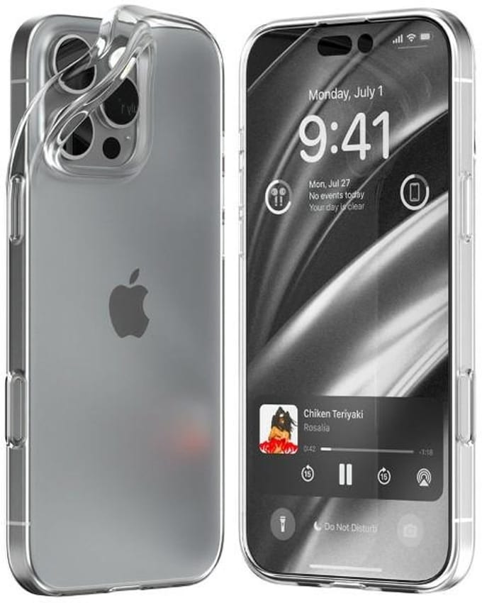 Mercury Jelly Clear - Beschermhoes - iPhone 16 Pro Max - Transparant - Tegen Krassen