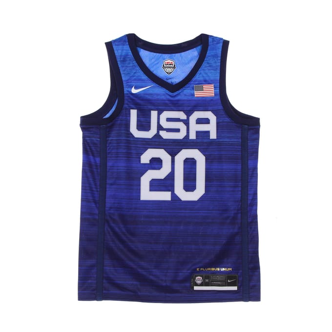 Basketbaltanktop heren Nba Jersey Limited Road Team USA Obsidiaan/wit