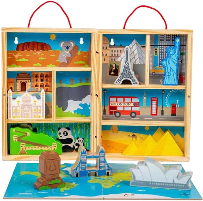 Bigjigs Wooden Travel Playset 10pcs.