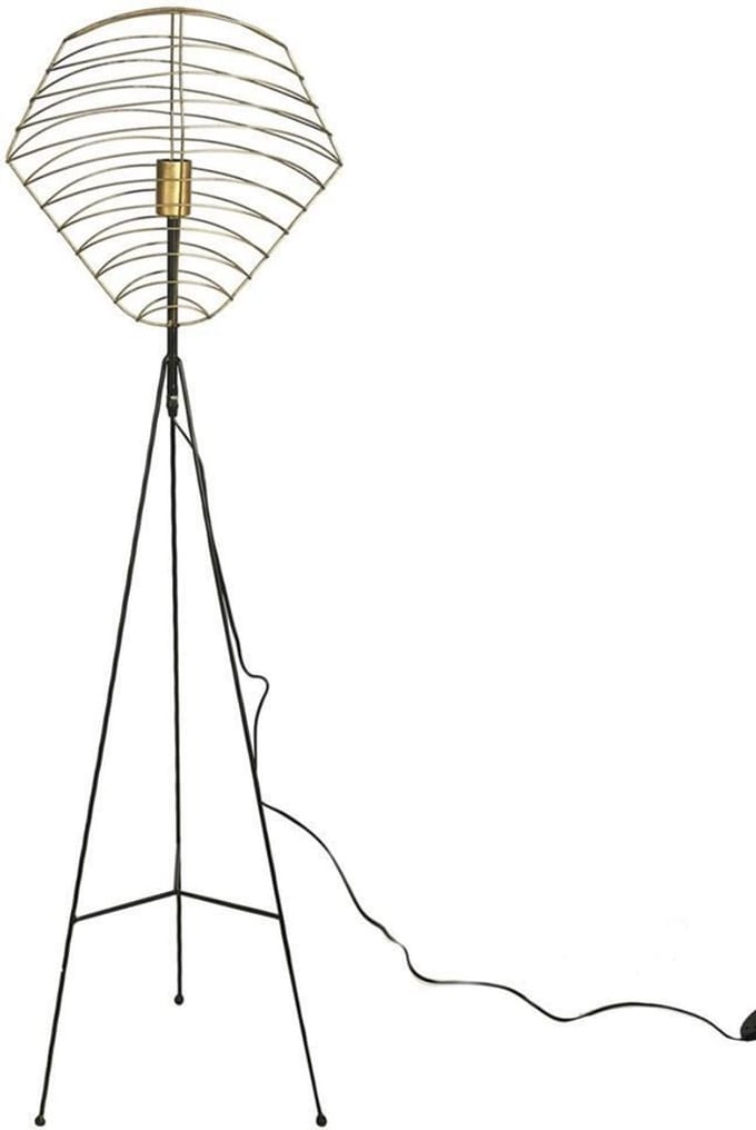 Vloerlamp Hasper L bronskleurig