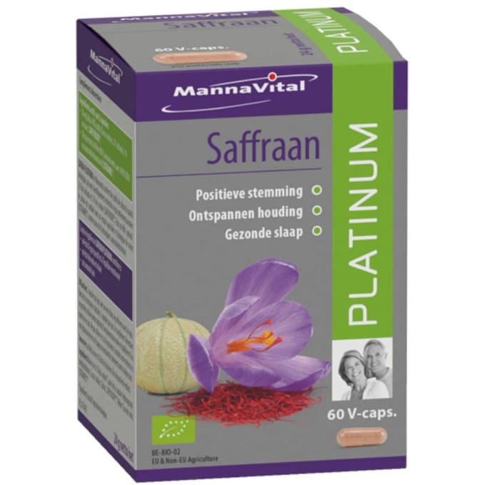 Mannavital Saffraan platinum 60 Vegetarische capsules