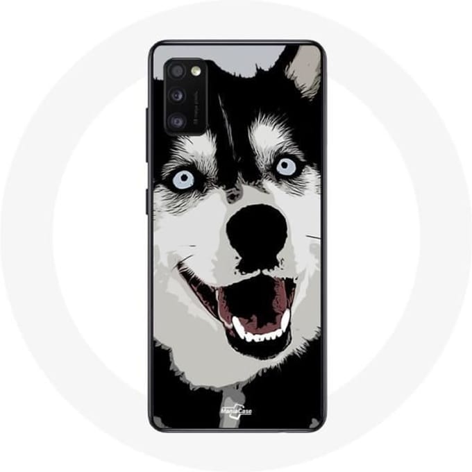 Samsung Galaxy A41 hoesje Siberische husky blauwe ogen