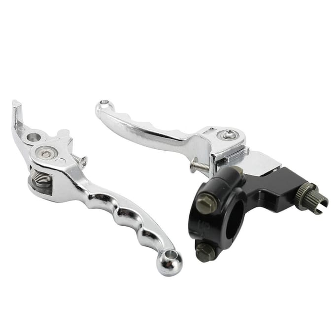 7 8 Levers de Frein et d'Embrayage Pliants Guidon Pit Dirt Bike Pièces Modifiées white