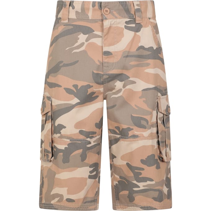 Mountain Warehouse Heren Camo Cargo Shorts (Bruin)