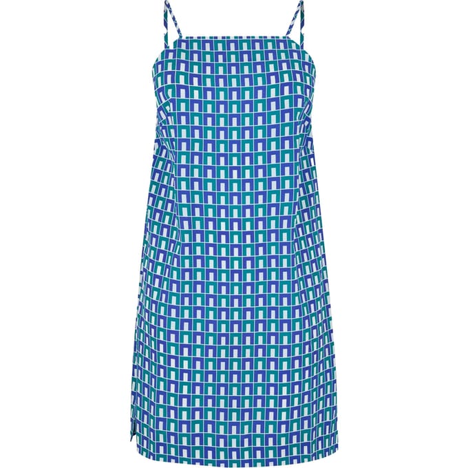 Lacoste Spaghettibandjes-slipjurk voor dames (Blauw)